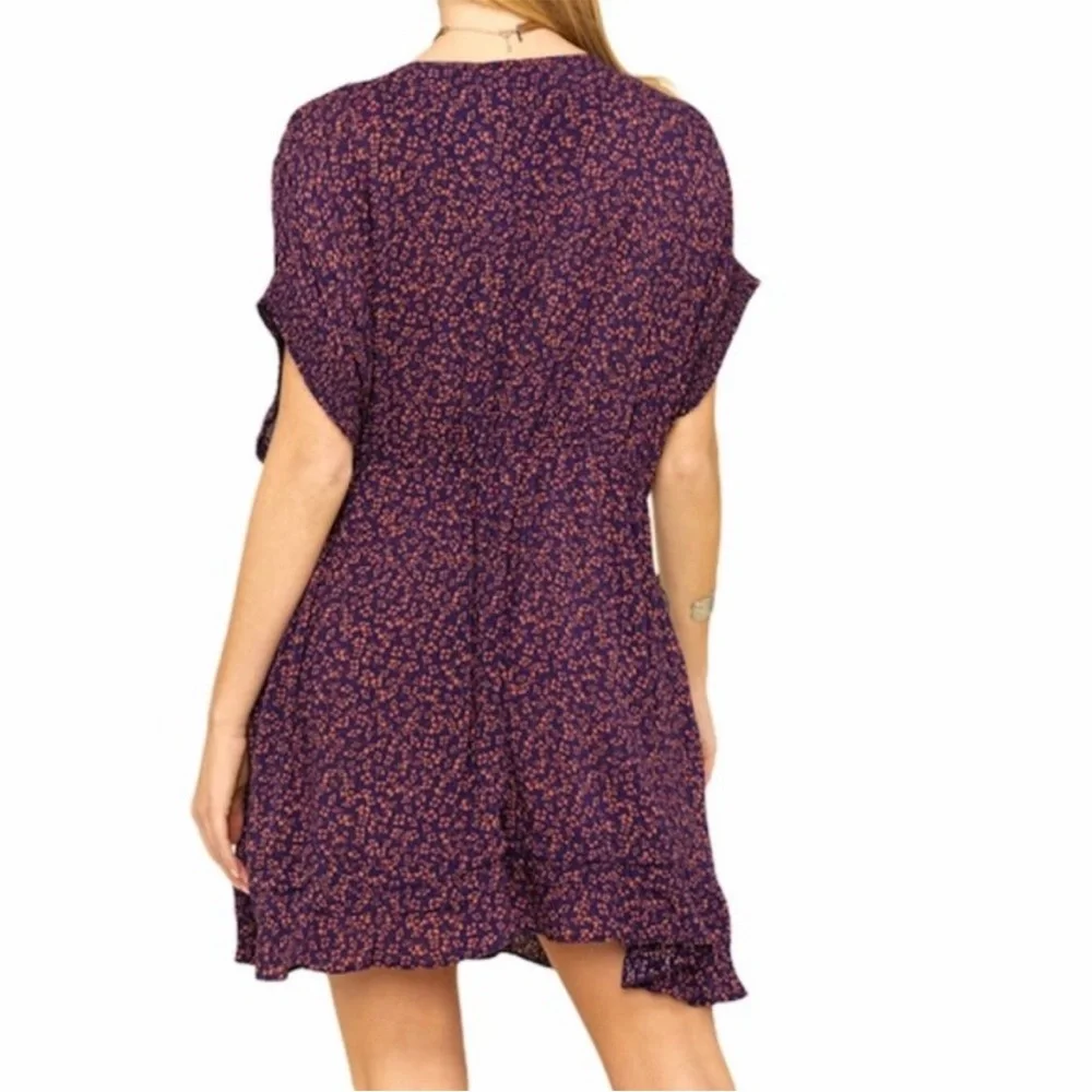 Free People One Fine Day Mini Dress Midnight Combo Size Small - Picture 3 of 5